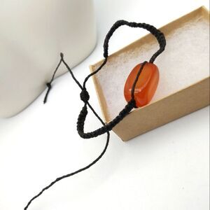 Amber gem twine braided bracelet B1121‎